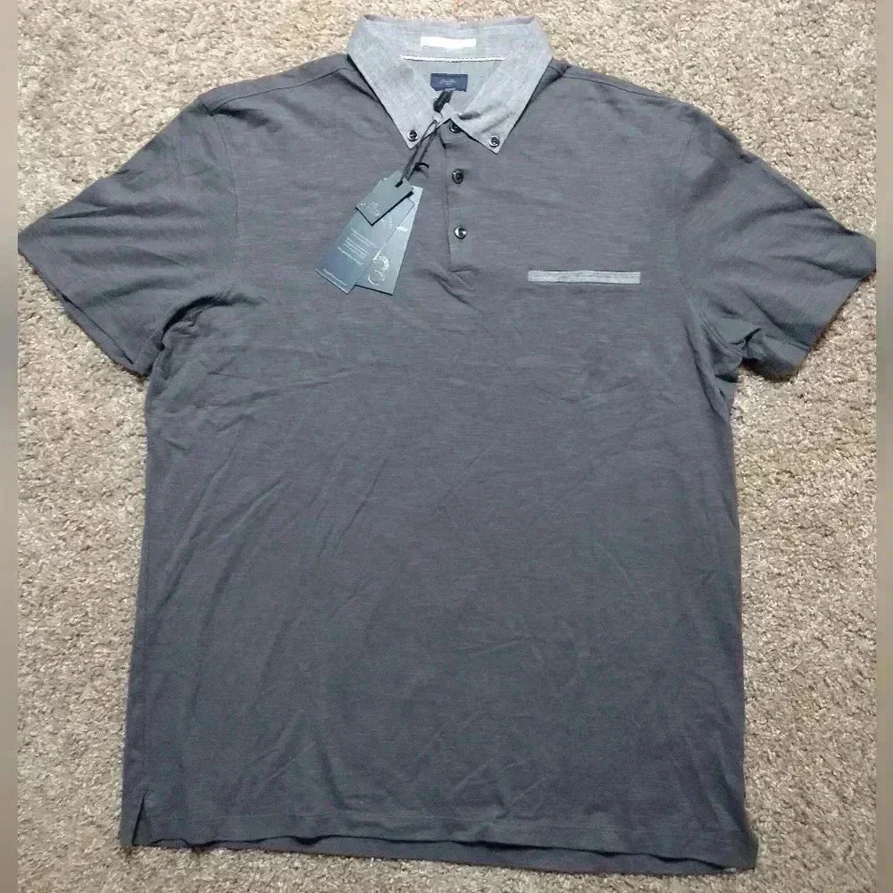Good Man Brand Gray Golf Polo